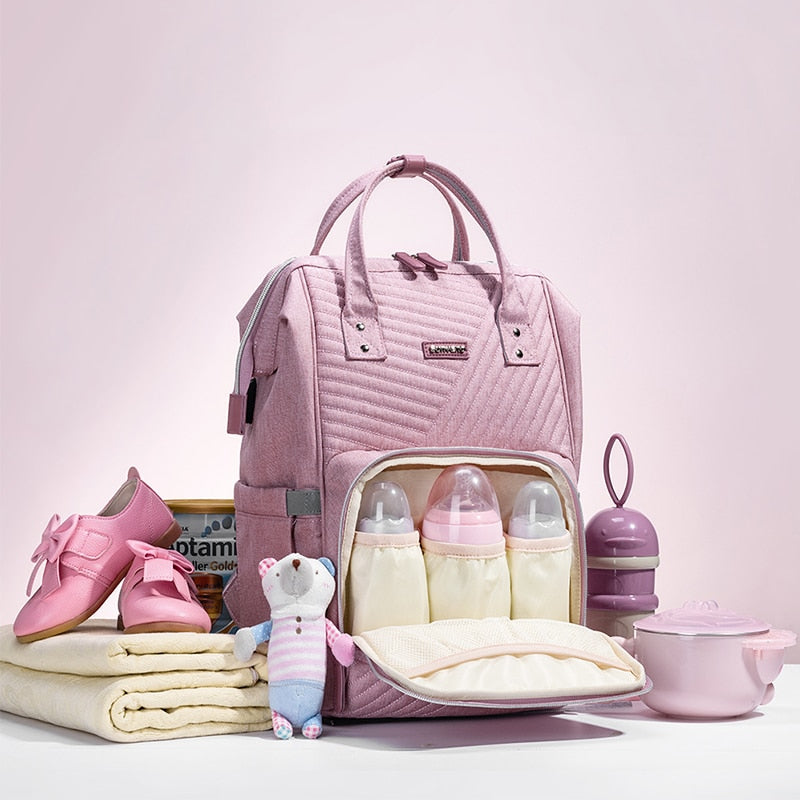 Diaper Backpack for Mothers Waterproof Multi-function Stroller with Straps  Pink Snake Print Stylish Diaper Bag for Baby Travel - AliExpress