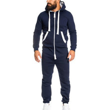Load image into Gallery viewer, Fashionable Hooded Jumpsuit For Men, Full-Zip Sports Romper - Joggers + Hoodies

