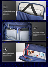 Cargar imagen en el visor de la galería, Anti Theft Enlarged Travel Backpack Multifunction USB Charging 15.6 Inch Laptop
